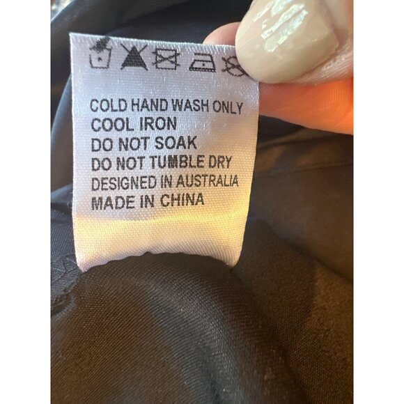 Hello Molly Black Maxi Sating Slip Dress Small Lace Trim Goth Whismygoth - Picture 6 of 6